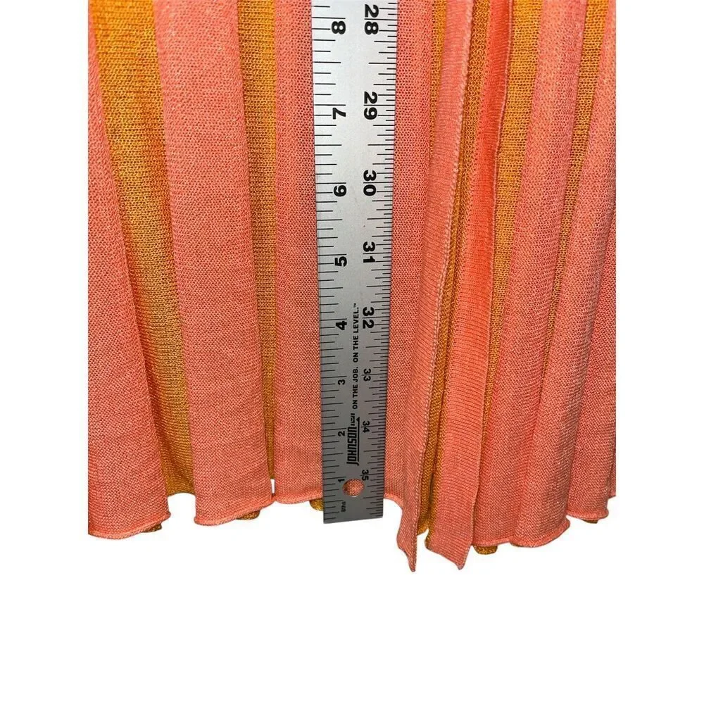 House of Harlow Orange & Pink Striped Maxi Skirt Size Large European Summer
